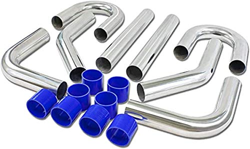 Kit de tubos Intercooler de acero giro tubos Intercooler 64 mm + Manguitos universales Cover