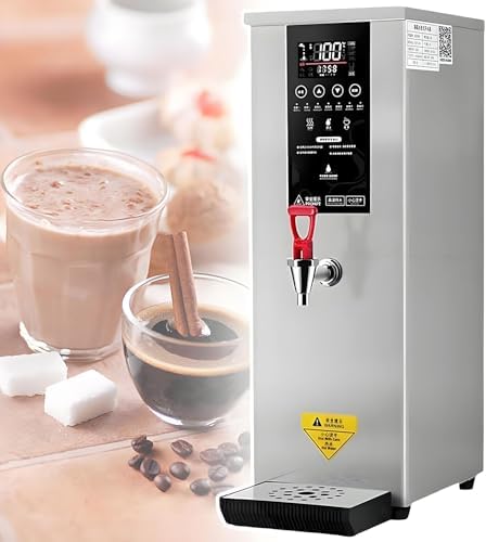 Commercial Hot Water Dispenser, Electric Water Boiler with LCD Display, Rapid Heating Large Capacity for Restaurant, Office & Home Use - Stainless Steel