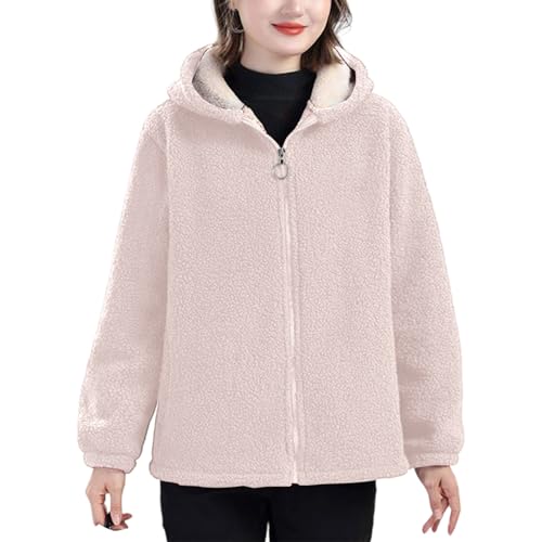 Chaqueta de invierno para mujer, chaqueta de peluche, chaqueta de invierno, tallas grandes, chaqueta de peluche de manga larga, chaqueta de peluche, chaqueta de entretiempo para exteriores, Blanco