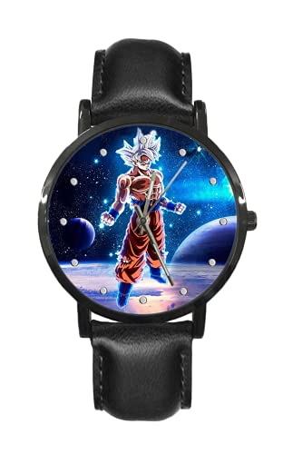 Dragon-Ball-Z -C Men's and Women's Custom Personalized Watch Casual Black Leather Strap Watches