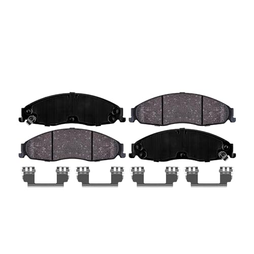 Image of Detroit Axle - Front Brake Kit for 2003-2007 Cadillac CTS 2005-2008 STS, Drilled & Slotted Brake Rotors and Ceramic Brakes Pads Replacement: 11.93 inch inch Rotors