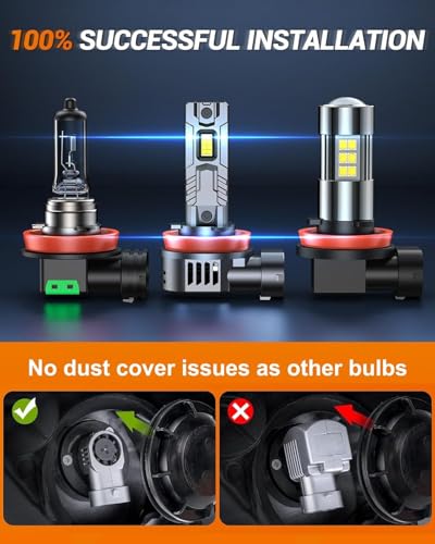 Image of SEALIGHT 9005 /HB3 H11 /H9 /H8 Light Bulbs Combo and F1 H11 LED Fog Light Bulbs 100,000LM Ultra-Bright 6500K 9005 H11 Bulbs with 25000RPM Cooling Fan, 360 Illumination, True Plug-N-Play, Pack of 6