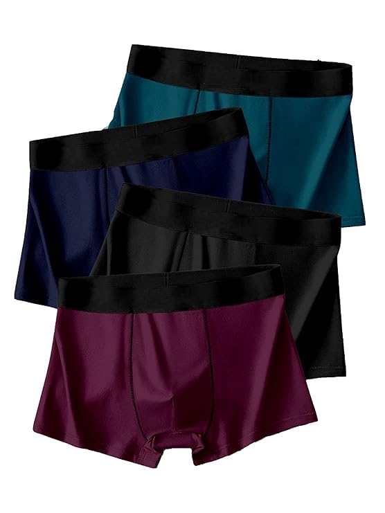 Men’s Boxer Briefs Pack of 4 | Soft Stretch Breathable Underwear for Men | Moisture-Wicking Comfortable Trunks | Lightweight-image-22