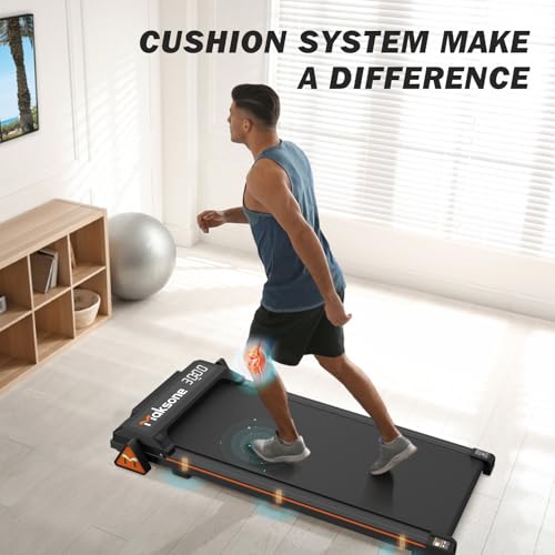 Image of Maksone Under Desk Treadmill, Expert of Wooden Walking Pad, Walking Jogging Machine with Remote Control, Installation-Free