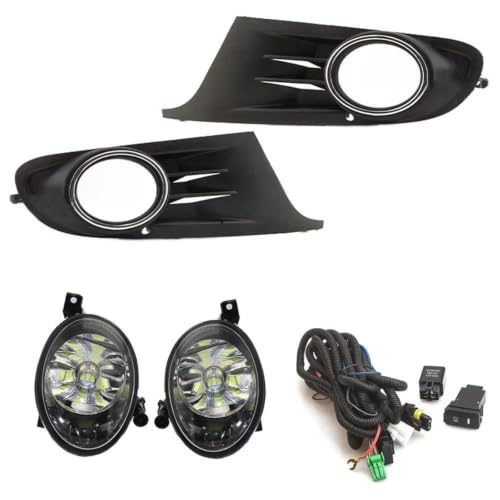 Feux antibrouillard LED étanches avec cadre de lunette pour Golf 6 Cabriolet