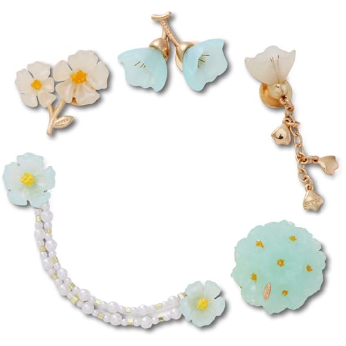 Image of Crocs, Unisex, Jibbitz Around The World, Blue Dainty Floral, One Size, One Size