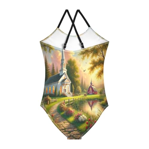 Spring Church Garden Swimsuit for Girls Bathing Suit Swimwear Summer Beach One Piece Swimsuits2