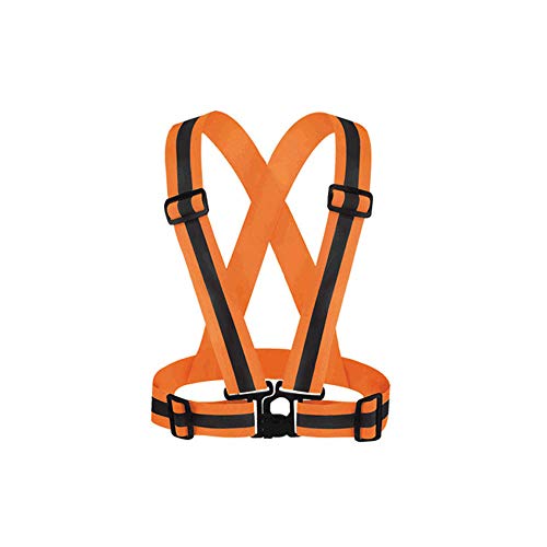 Preisvergleich Produktbild Mintice Orange Reflektierend Sicherheit Warnweste Reflektorweste Running Sicherheitsweste Schaltstreifen Fahrrad Laufweste Jacke Hell Sport Weste Gürtel Karosserie Laufbekleidung Einstellbar Warnung