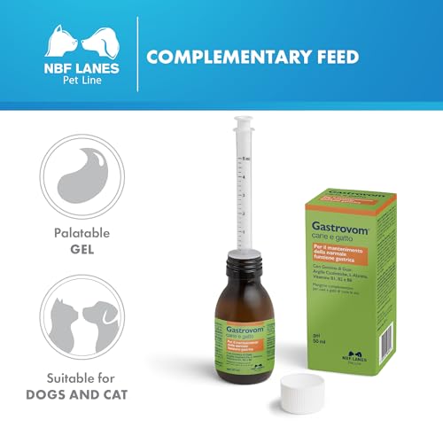 NBF Lanes | Gastrovom Hund und Katze, schmackhaftes Gel 50 ml, zur Erhaltung der normalen Magenfunktion