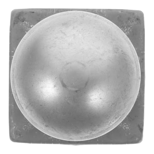 FUTUREORYY Metall Zaunpfostenkappe Kugelförmig Schutzkappe Quadratischer Pfosten Abdeckkappe Wetterfest Leicht Installierbar Zaunzubehör Für Garten Terrasse Außenbereich