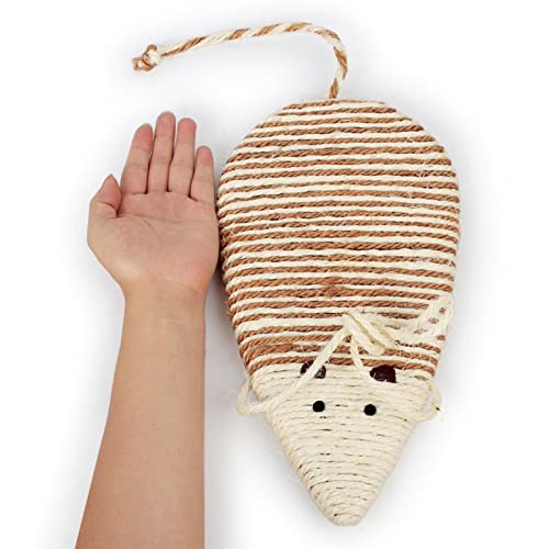 Tapetes para arranhões de gato com sisal natural - Almofada de arranhão de gato em forma de mouse -