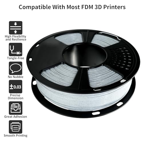 Image of GIANTARM 3D Printer Filament, Marble Pla Filament, 1Kg(2.2lbs) Spool, 1.75mm Dimension Accuracy + /- 0.03mm, 3D Printing Filament