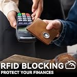 Airtag Wallet Hommes Slim Minimaliste: RFID Portefeuille de blocage avec porte-étiquette en cuir Bifold avant carte de poche 11+ Cartes - Cadeaux pour le mari Père Boyfriend à l'anniversaire