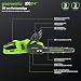 Greenworks 48V (24V x 2) Akku Kettensäge mit bürstenlosem Motor, 35cm Blattlänge, 20 m/s Kettengeschwindigkeit, Auto-Öler, Mit zwei 4Ah Akkus & Doppel-Ladegerät, 3 Jahre Garantie-GD24X2CS36K4X