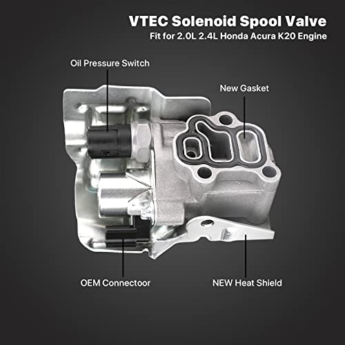 image for MNJWS 15810-RAA-A03 VTEC Solenoid Spool Valve w/Oil Pressure Switch & 