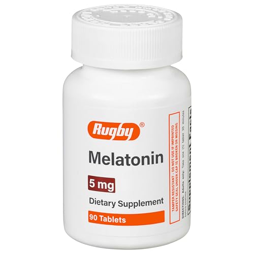 Rugby Melatonin 5mg Tablets, 90 Count