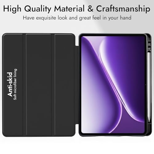 Image of Robustrion Cover for OnePlus Pad Go 2 12.1 inch Cover Case with Pencil Holder, Trifold Cover Case for OnePlus Pad Go 2 Tablet Cover [Auto Sleep Wake Support] - Ocean Black