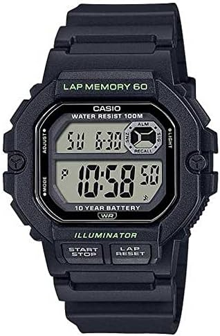 CASIO Analog WS-1400H-1AVEF, Black, Strip