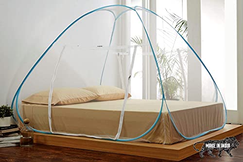 Image of Healthgenie Double Bed King Size Mosquito Net, for Double Bed (Colour-Blue)