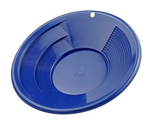 Se 8 Inch Gold Panning Pan - Dual Riffles For Easier Mining And Prospecting, Blue #TOP3