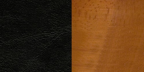 Flash Furniture Hercules Series Vertical Slat Back Cherry Wood Restaurant Chair - Black Vinyl Seat #TOP4