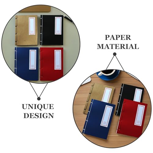 Papel que previene el sangrado de tinta en pack de 4 cuadernos de tapa dura KICHOUSE 3