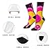 XZDWPY Modern Pink And Yellow Unisex Mid-Calf Socks 2 Black-2 Polyester Skin-Friendly Moisture-Wicking Fashionable Crew Socks