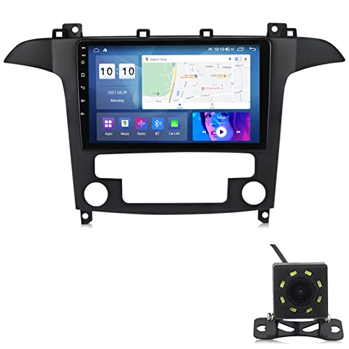GGBLCS Android 11 Car Stereo para Ford S-MAX 06-15 GPS Navegación 9" MP5 Multimedia Video Player Receiver con BT/DSP/SWC/Carplay Auto/RDS Soporte Mirror Link Pantalla Dividida,M600s Cover