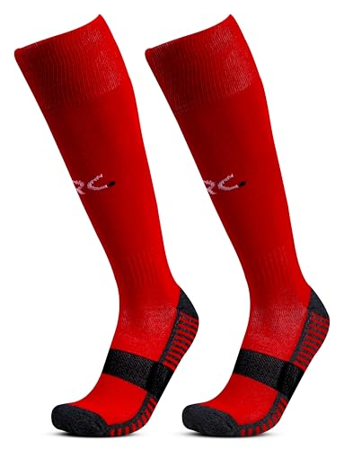 Image of RC. ROYAL CLASS Football Socks -Knee High Unisex, Cushioned Sole, Hi-Performance, Breathable, Cotton,Ventilated,Moisture Wicking,Anti-Odour,Uniform, Football /Soccer Socks For Kids to Adults-Pack of 1