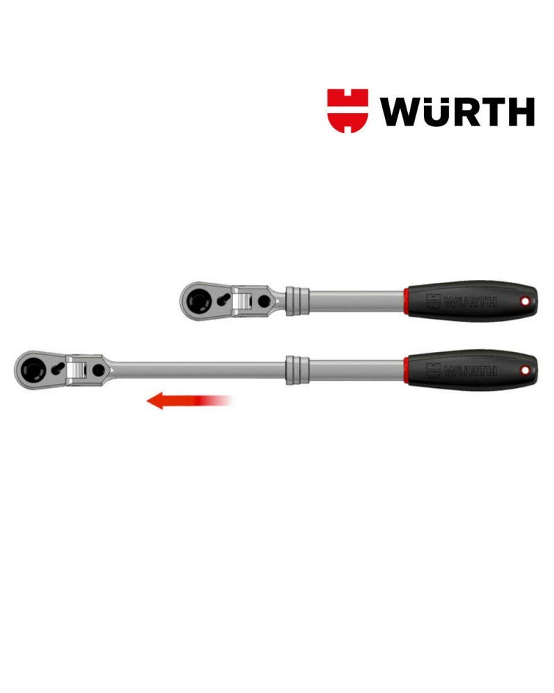 Llave de cabeza articulada de 1/2 pulgada extensible