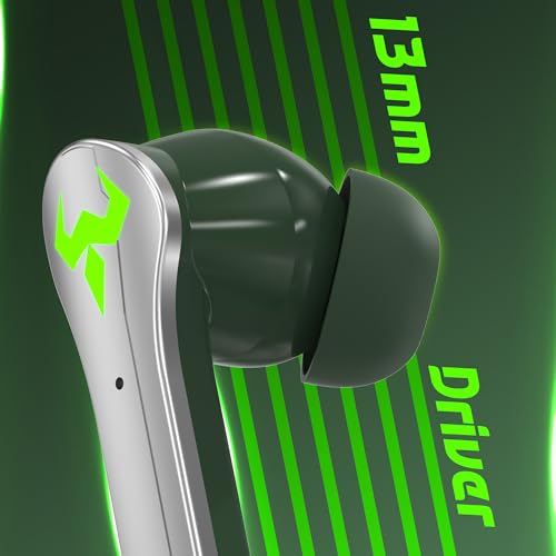 Image of AROMA NB126 Axis Upto 50 Hours Playtime* Fast Charging RGB 45Ms Latency True Wireless Bluetooth v5.4 Gaming Earbuds