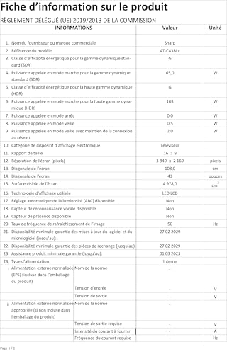 SHARP 43BL6EA Android TV 109 cm (43 Zoll) 4K Ultra HD LED Fernseher (Smart TV, Harman Kardon, Google Assistant) Energieklasse g, schwarz SHARP 43BL6EA Android TV 109 cm (43 Zoll) 4K Ultra HD LED Fernseher (Smart TV, Harman Kardon, Google Assistant) Energieklasse g, schwarz