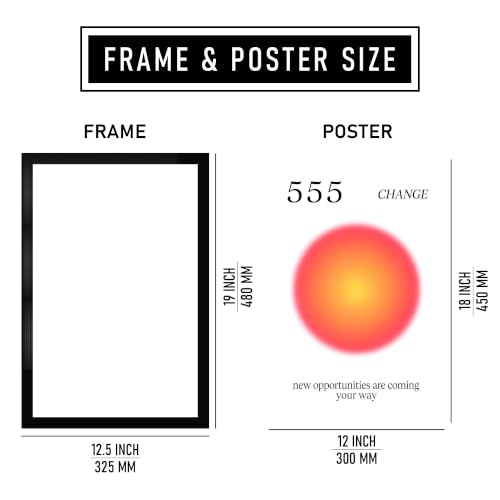 Image of 555 Change Premium Framed Wall Poster (12x18 Inch) | New Opportunities Are Coming Your Way Inspirational Wall Art | Positive Energy & Motivation Decor for Bedroom, Living Room, Office & Workspace | Ready-to-Hang Display Frame