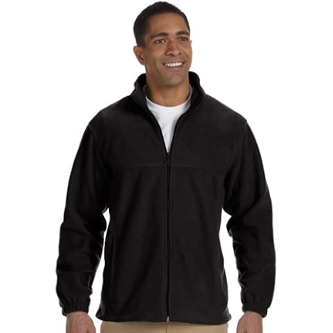 Harriton Men's 8 oz. Full-Zip Fleece L BLACK Cover