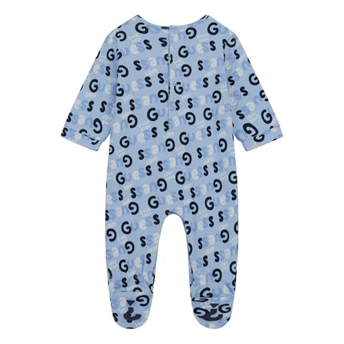GUESS Unisex Baby Eco All Over Print Interlock Footed Onesie2