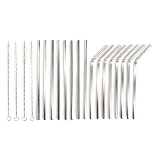 Manna 20 Piece Stainless Steel Straw and Cleaner Set