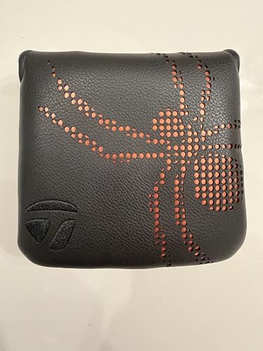 New TaylorMade Spider Tour X Black/Orange Leather Putter Headcover - Mallet Magnet Cover