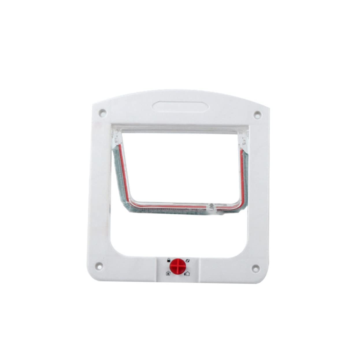 BESTonZON Pet Door Hole for Cats and Kittens Easy Install Scratch Resistant Design White Color Durable Structure for Quiet Access to Your Pets Great for Indoor Use