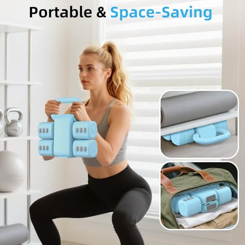 Image of 2-in-1 Adjustable Dumbbell Set, 4-Level Weights for Women | Convertible Dumbbell & Kettlebell, Adjustable 2.2-5.5lb Each, Quick-Change Button, Compact for Home Gym, Office & Outdoor