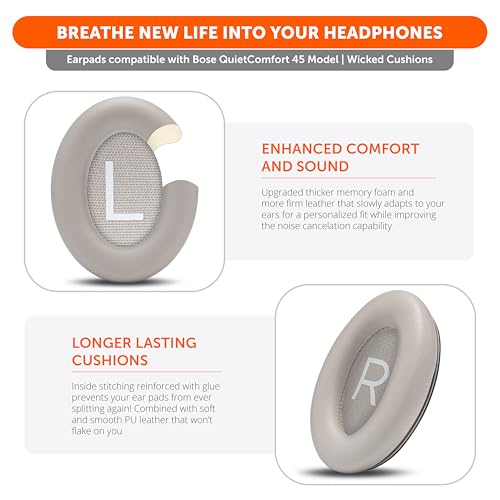Coussinets Bose QuietComfort 45 Oreillettes Extra Épaisses Sandstone - 4