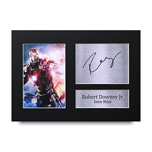 Foto firmada por Robert Downey Jr., el Iron Man de Los Vengadores, tamaño A4, gran idea de regalo