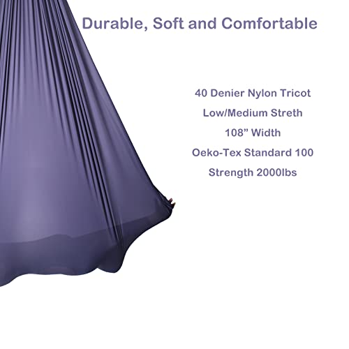 Image of F.Life Aerial Silk Yoga Hammock & Swing for yoga Inversion,Strength training,starter hardware kit