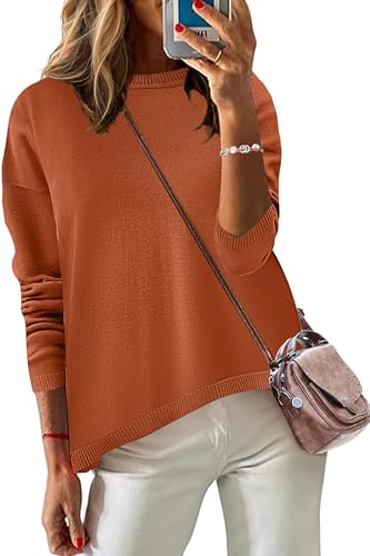 Image of Zeagoo Sweaters for Women Fall Outfits Trendy 2025 Long Sleeve Shirts Bussiness Casual Knit Pullover Sweater Tops