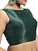 Madhu Fashion Women's Silk Sleeveless Readymade Saree Blouse (Bottle Green; 36)