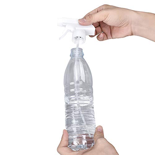 TBWHL Sprayer Bottle Top White Nozzle for Alcohol and Hydrogen Peroxide 28/400 Neck Fit Most Standard Boston Round 8oz 16oz and Amber Bottle 4 Pack (White) - Image 5