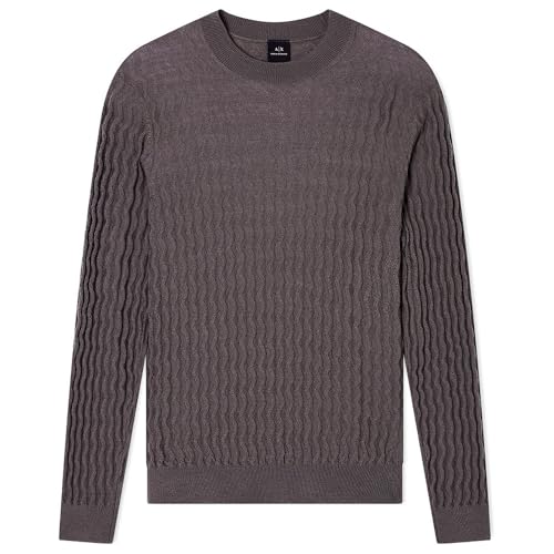 Armani Exchange Men's Cozy Tonal Pattern Crewneck3