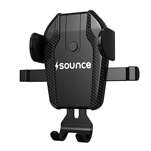Image of Sounce Universal Car Mobile Holder with One Click Technology, 360 Rotational, Strong ABS Body, Compatible with 4 to 7 Inch Devices, Windshield and Dashboard Mobile Holder Mount for Car(Black)