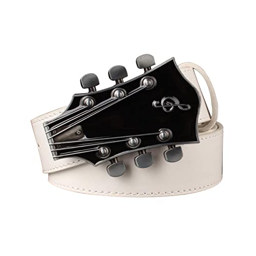 Genuine Leather Belts for Men,Western Cowboy Belt Piano Alloy Belt Buckle Retro Hip Hop Novelty Belt,Black a,115CM/45.3''