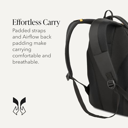 Image of SWISSGEAR Bungee Core Laptop Backpack, Fits Most 13-Inch Laptops, Airflow Back Panel, Reflective Accents, and Bungee Cord System, Black, 26L, 17.25-Inch