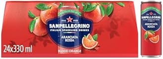 San Pellegrino Italian Sparkling Drinks Tastefully Light Sparkling Blood Orange Canned Soft Drink 24 x 330ml | 69k Cals per Can